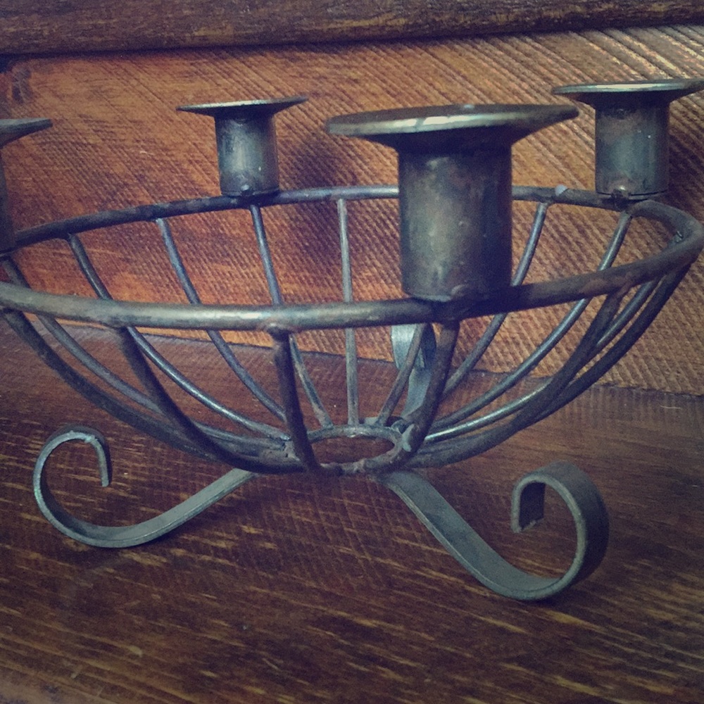 VTG 🕯 IRON CANDLE HOLDER - Picture 2 of 7